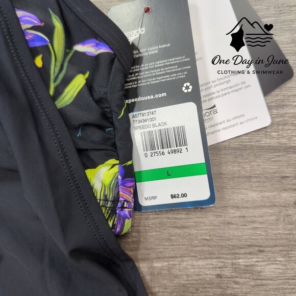 Speedo Racerback Double Up Tankini Top Size L - Picture 4 of 7